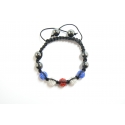 Red, White and Blue Shamballa Bracelet